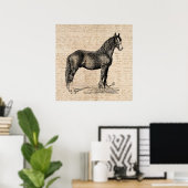 Horse with Script紙 ポスター (ホームオフィス)