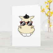 Horse with Sunglasses カード (黄色い花)