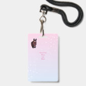 Horse with White Star  バッジ (裏面（ネックストラップ付）)