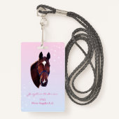 Horse with White Star  バッジ (正面ランヤード)