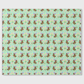 Horse Wrapping Paper in Green ラッピングペーパー (フラット)