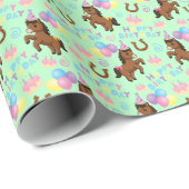 Horse Wrapping Paper in Green ラッピングペーパー (ロールコーナー)
