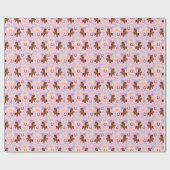 Horse Wrapping Paper in Pink ラッピングペーパー (フラット)