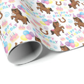 Horse Wrapping Paper in White ラッピングペーパー (ロールコーナー)