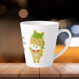 Horse Year Lucky Cute Personalized Name Latte Mug カフェラテマグ