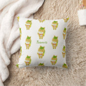 Horse Year Lucky Cute Personalized Throw Pillow クッション (ブランケット)