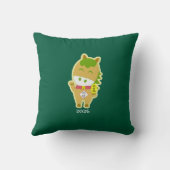 Horse Year Lucky Cute Personalized Throw Pillow クッション (裏面)