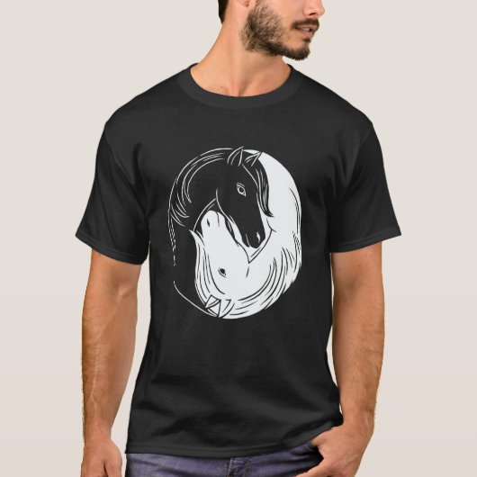 Horse Yin and Yang Tシャツ (正面)