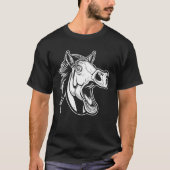 Horseback  Equestrian Horse Riding Tシャツ (正面)