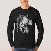 Horseback  Equestrian Horse Riding Tシャツ (正面)