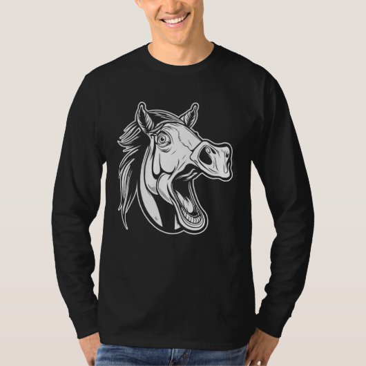 Horseback  Equestrian Horse Riding Tシャツ (正面)
