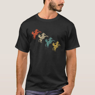 Horseback Riding Retro Vintage Horseback Rider Equ Tシャツ