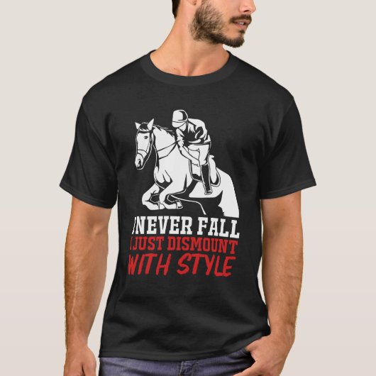Horseback Riding Show Jumping Funny Equestrian gir Tシャツ (正面)
