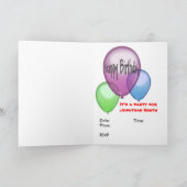 Horsebackfaceinholeカードのナポレオン 招待状 (内部)