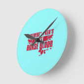 Horseblood ラウンド壁時計 (傾斜)