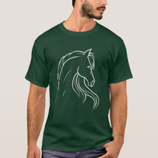 Horsehis Girl Runs On Jesus And Horses Riding girl Tシャツ