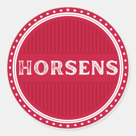 Horsens City Pride Emblem – Danish Identity ラウンドシール (正面)