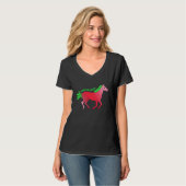 Horseradish Horse  Animal Farming Radish Vegetable Tシャツ (正面フル)