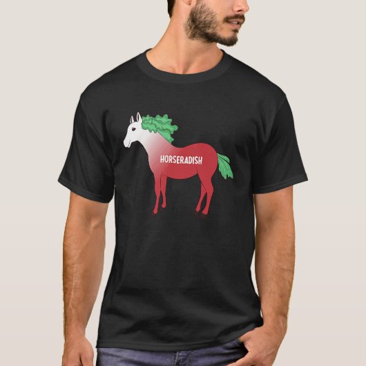Horseradish Horse Whisperer Animal Farming Radish Tシャツ (正面)