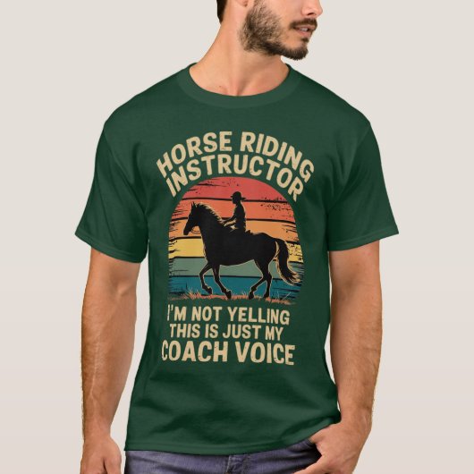Horserainer Im Not Yelling Love Horse Riding Eques Tシャツ (正面)