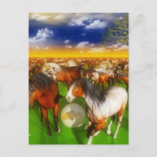 HORSES超現実美術絵画 ポストカード (正面)
