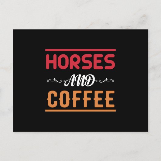 Horses And Coffee ポストカード (正面)