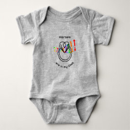 Horses Are In My DNA Baby Bodysuit T-Shirt  ベビーボディスーツ