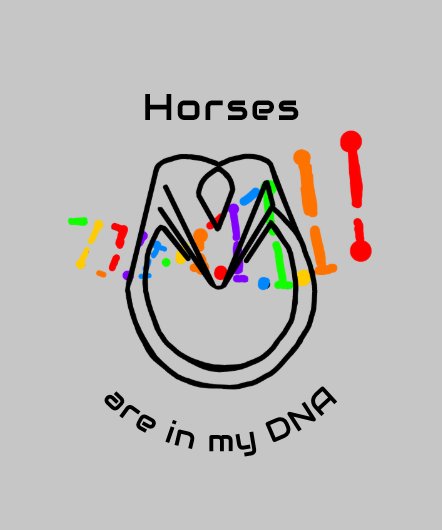 Horses Are In My DNA Kids Hoodie (襟)