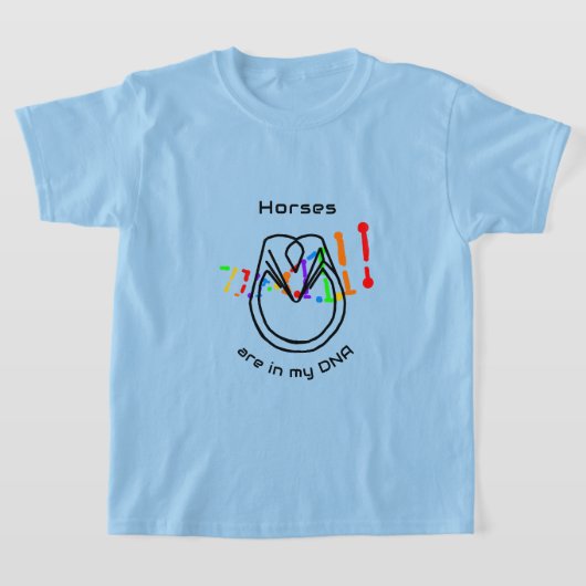 Horses Are In My DNA Unisex Kids T-Shirt Tシャツ (レイダウン)