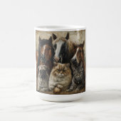 Horses, Cats and Dogs  コーヒーマグカップ (中央)
