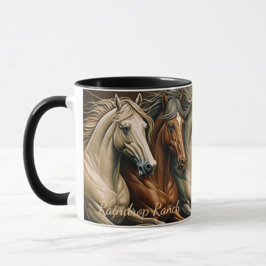 Horses coffee mug マグカップ (左)