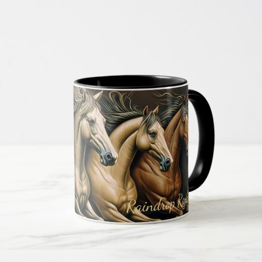 Horses coffee mug マグカップ (正面右)
