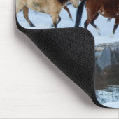 Horses Crossing the Creek マウスパッド (コーナー)