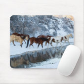Horses Crossing the Creek マウスパッド (マウス)