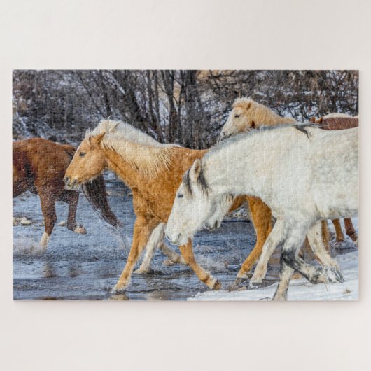 Horses Crossing the Stream ジグソーパズル (横)