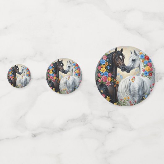 Horses framed in flowers  コンフェッティ (正面)