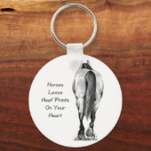 Horses Hoofprints離れ On Yourハート：ペンシルアート キーホルダー (正面)