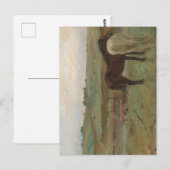 Horses in a Meadow, Oil Painting, Edgar Degas ポストカード (正面/裏面)