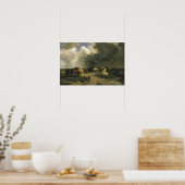 Horses in a Rainstorm (Equine) ポスター (キッチン)