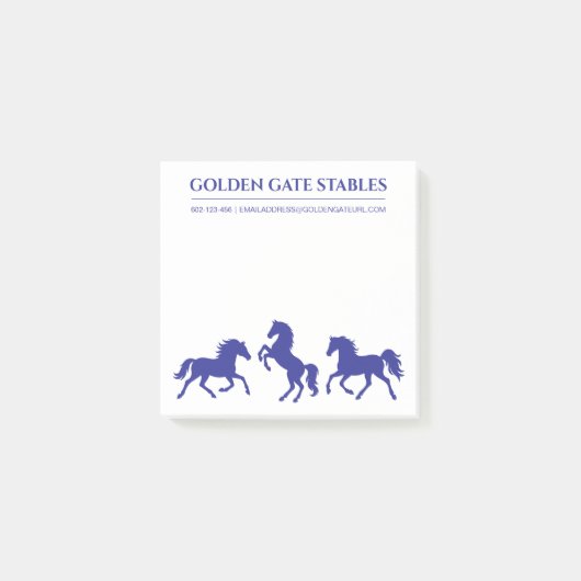 Horses in Motion Equestrian Stable or Ranch ポストイット (正面)