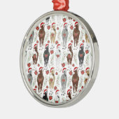 Horses in Santa Hats Christmas Ornament Keepsake メタルオーナメント (左)