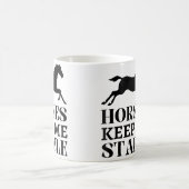 Horses Keep Me Stable Run Horseback Riding Funny H コーヒーマグカップ (中央)