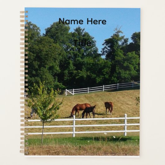 Horses Notebook プランナー手帳 (正面)