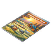 Horses on Farm Wildflower Meadow ノートブック (左側)