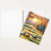 Horses on Farm Wildflower Meadow プランナー手帳 (ディスプレー)