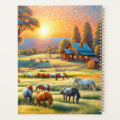 Horses on Farm Wildflower Meadow プランナー手帳 (裏面)