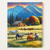 Horses on Farm Wildflower Meadow プランナー手帳 (裏面)