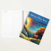 Horses on Farm Wildflower Meadow プランナー手帳 (ディスプレー)