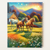 Horses on Farm Wildflower Meadow プランナー手帳 (裏面)