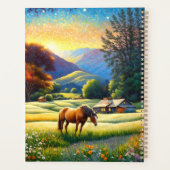 Horses on Farm Wildflower Meadow プランナー手帳 (裏面)